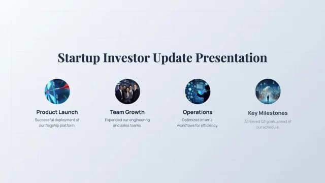 Investor Update Slideshow AI motion template preview