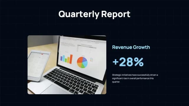 Quarterly Business Report Slides AI motion template preview