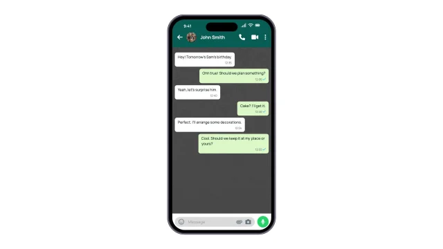 WhatsApp Chat Conversation AI motion template preview
