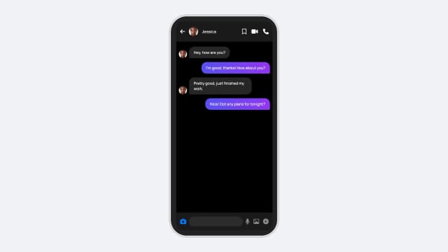 Animated Chat Conversation Mockup AI motion template preview
