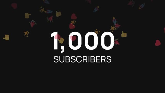 Subscriber Count Celebration Reveal AI motion template preview