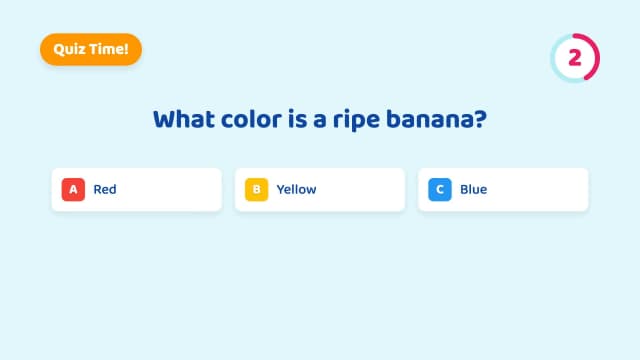 Interactive Quiz Question Reveal AI motion template preview