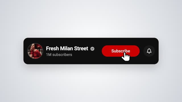 YouTube Subscribe Button AI motion template preview