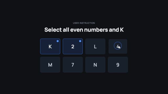 Interactive Selection Quiz AI motion template preview
