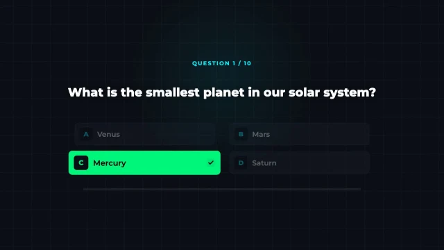 Interactive Trivia Quiz Show AI motion template preview
