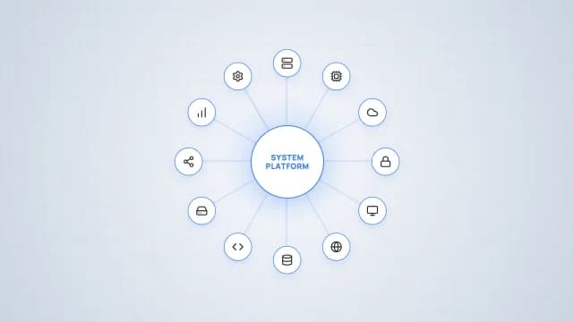 Network Ecosystem Hub Diagram AI motion template preview