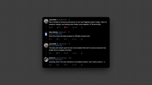 X Thread Feed AI motion template preview