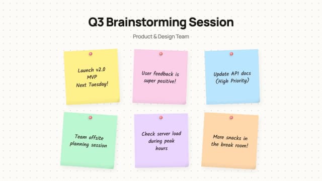 Sticky Note Task Board AI motion template preview