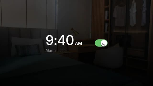 Alarm Clock Toggle UI AI motion template preview