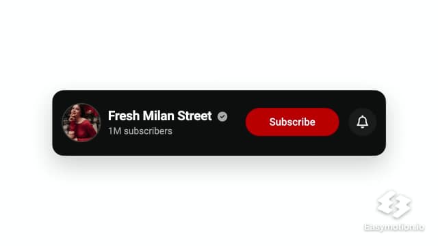 YouTube Subscribe Call-To-Action AI motion template preview