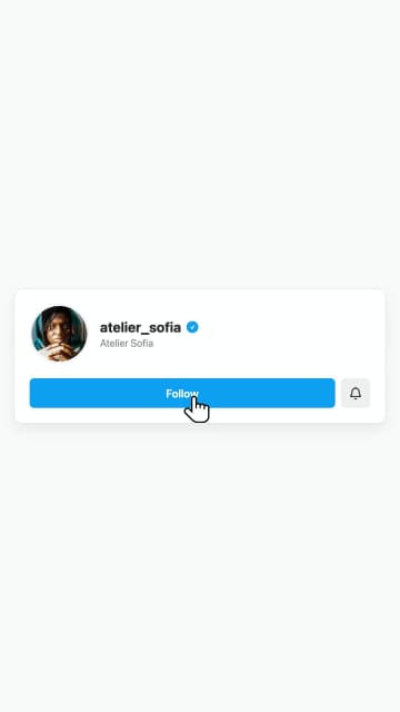 Instagram Follow And Notifications AI motion template preview