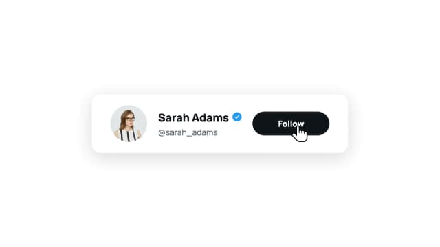 Social Media Follow Button AI motion template preview