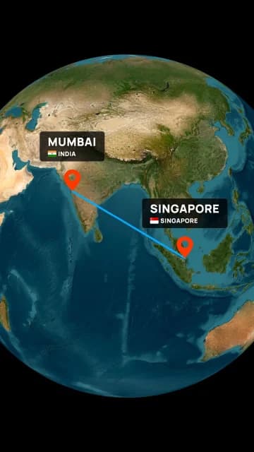 Global Flight Route Visualization AI motion template preview