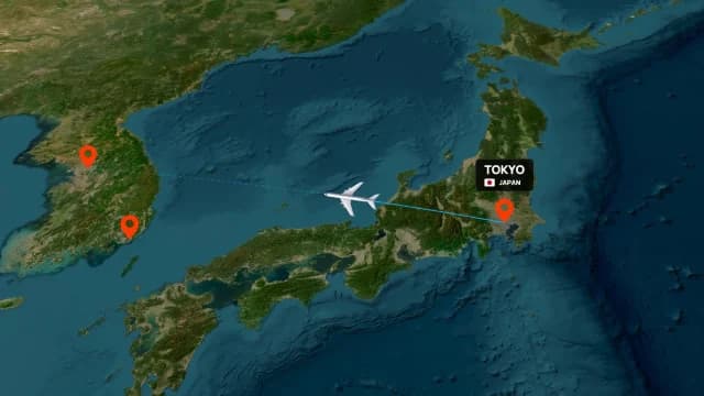 Global Multi-Stop Route Flythrough AI motion template preview