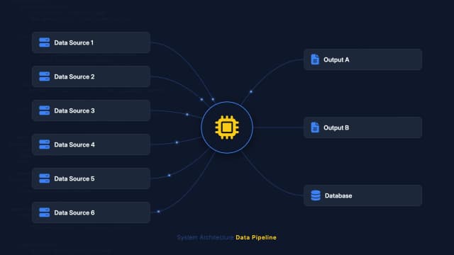 Data Pipeline Architecture Flow AI motion template preview
