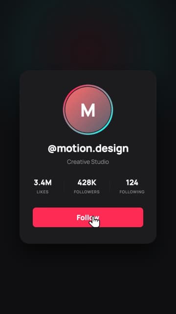 TikTok Profile Follow AI motion template preview