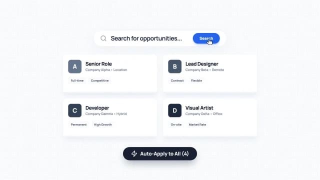 Job Search SaaS Promo AI motion template preview
