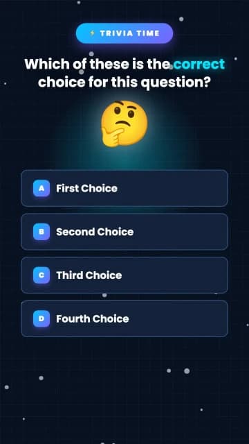 Interactive Trivia Quiz Board AI motion template preview