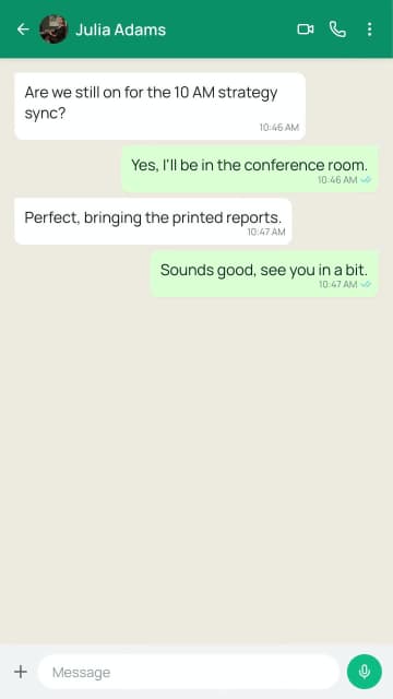 Checking Unread WhatsApp Messages AI motion template preview